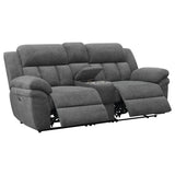Bahrain Upholstered Power Loveseat Charcoal