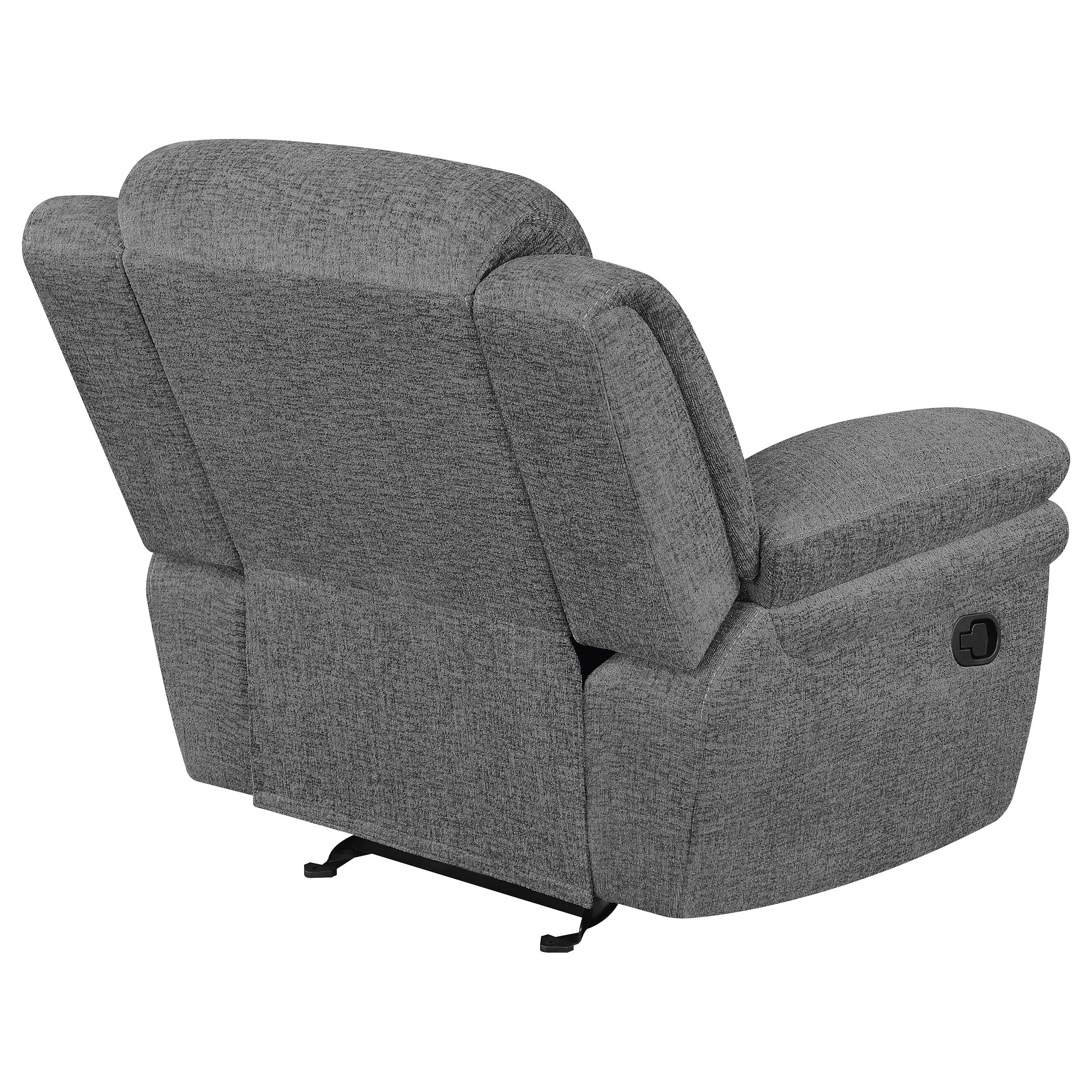 Bahrain Upholstered Glider Recliner Charcoal