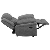 Bahrain Upholstered Glider Recliner Charcoal