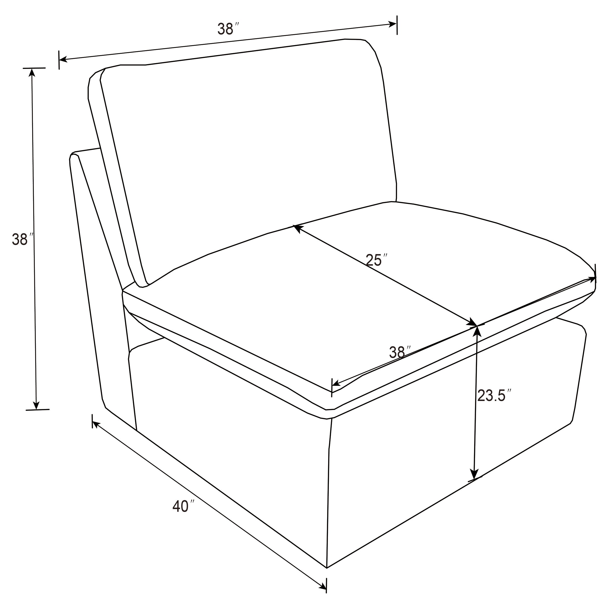 Collins Modular Armless Chair