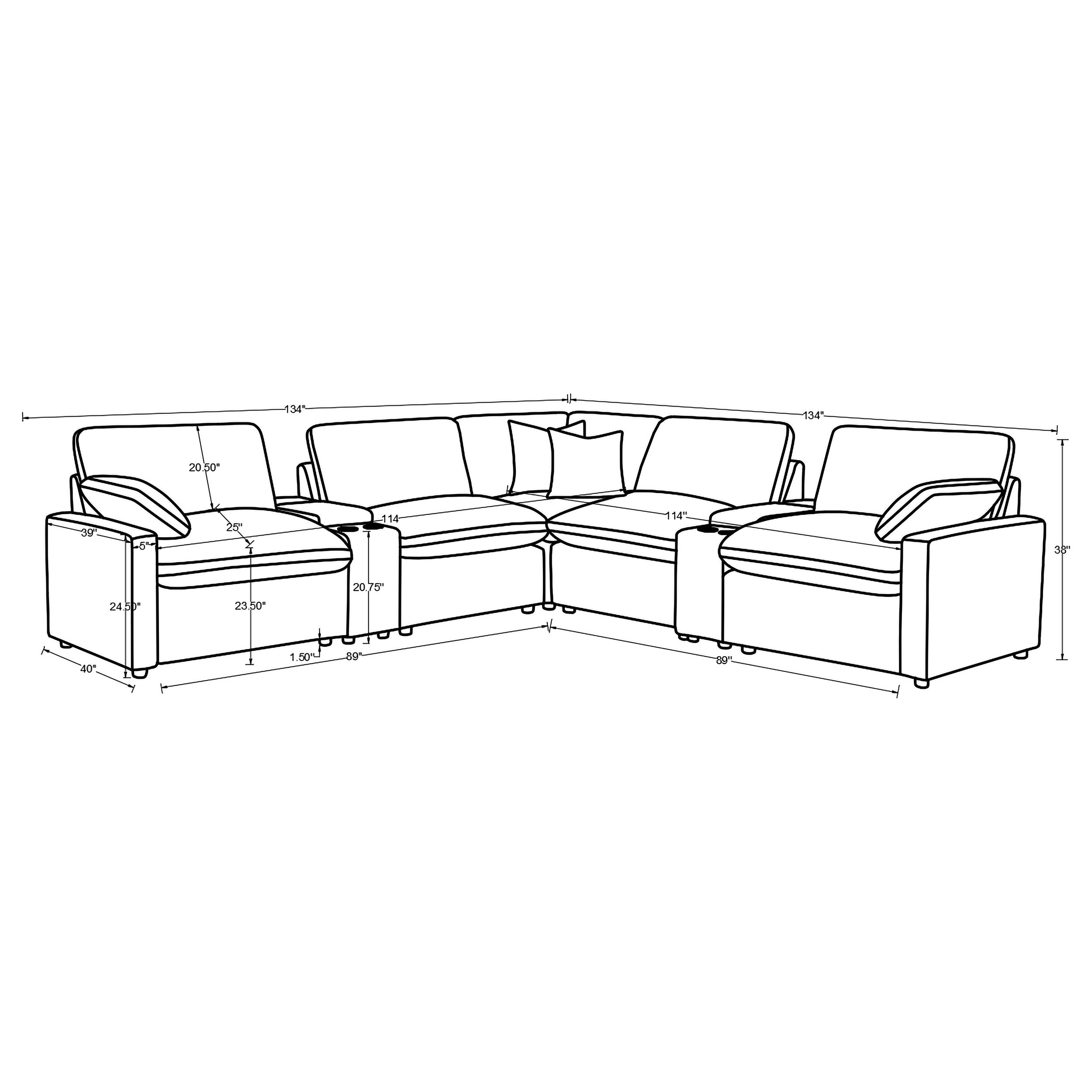Collins Modular Power Reclining Sectional