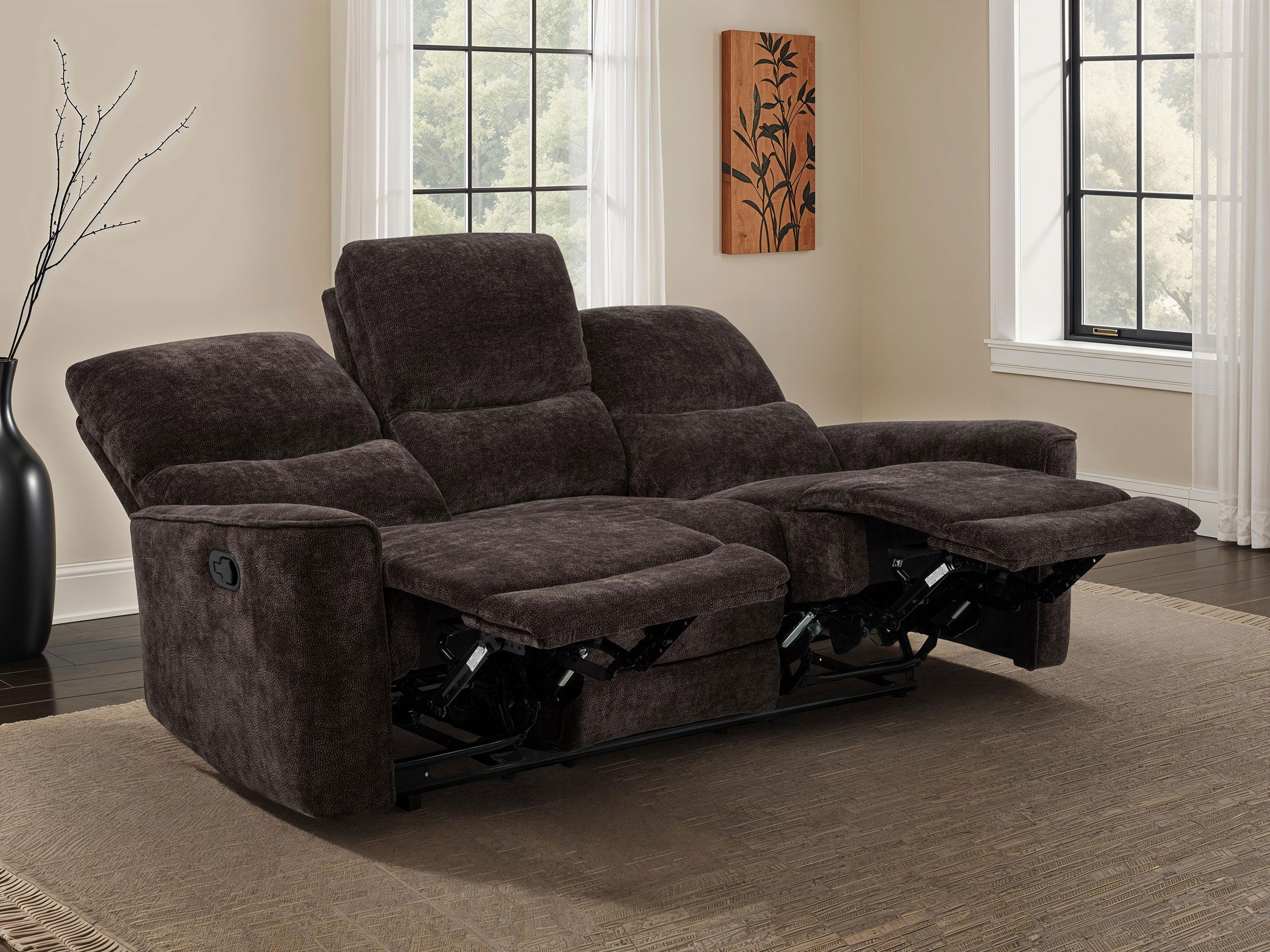 Navarro Chenille Upholstered Reclining Sofa