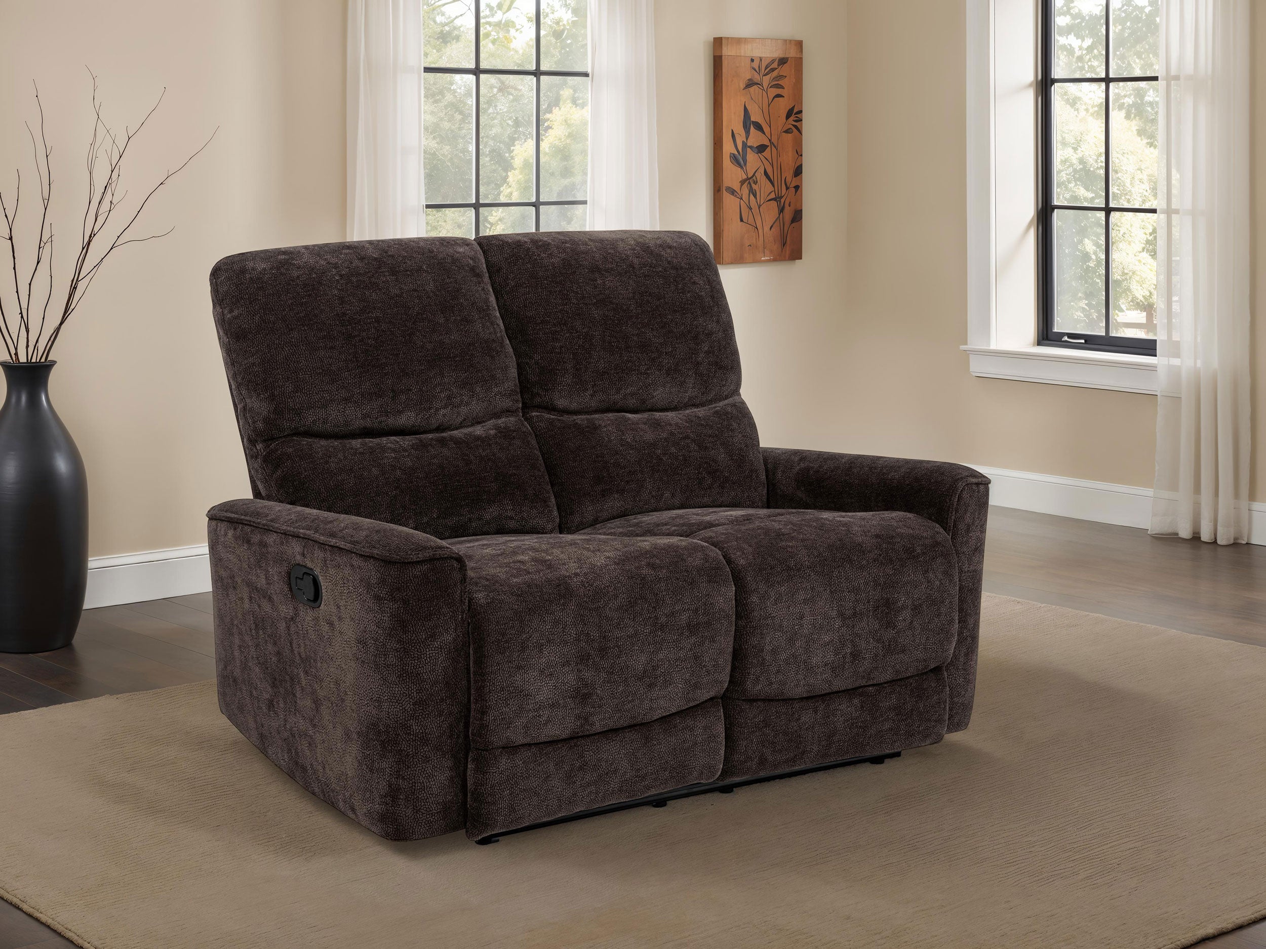 Navarro Chenille Upholstered Reclining Loveseat