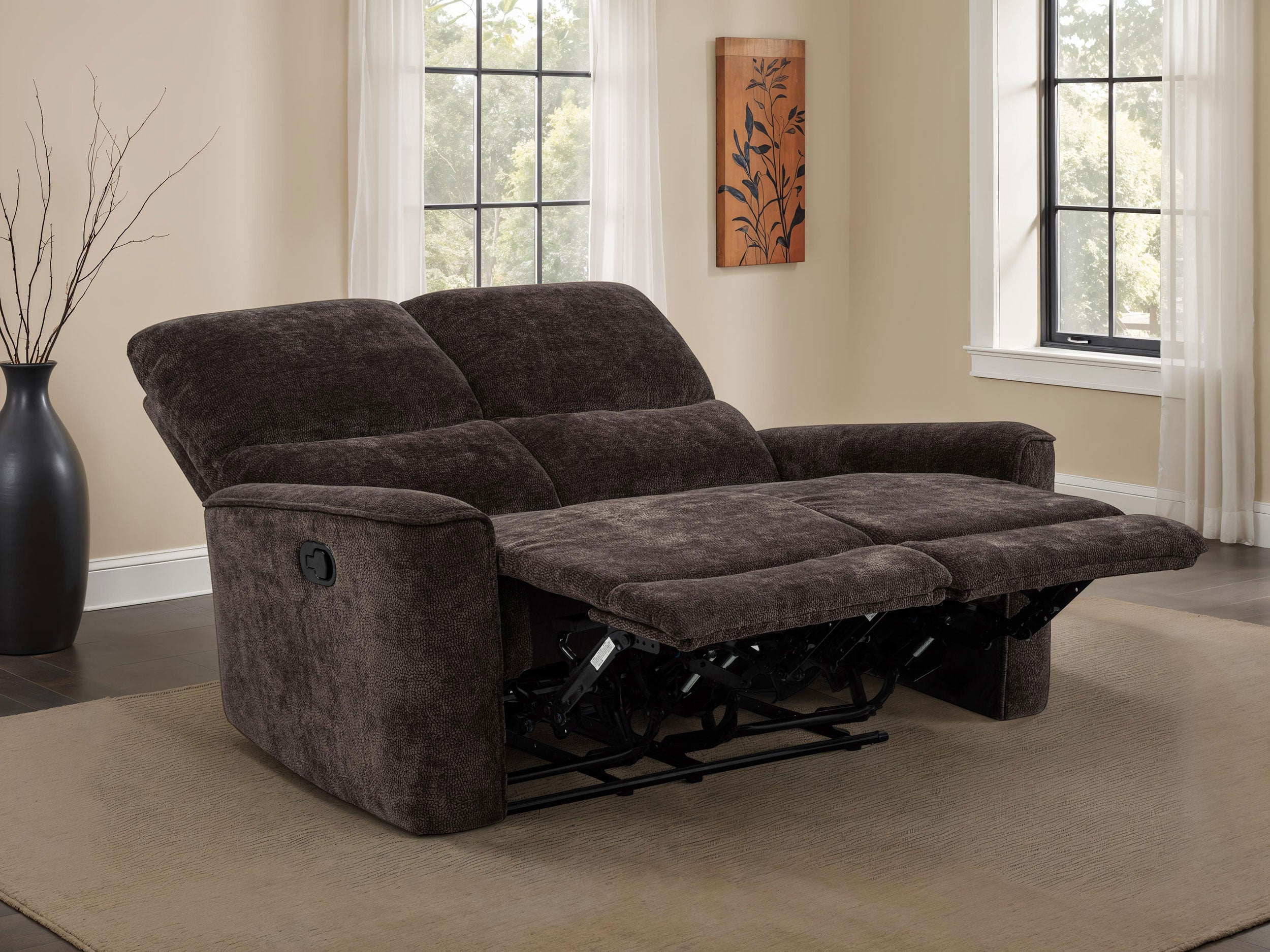 Navarro Chenille Upholstered Reclining Loveseat
