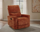 Navarro Chenille Upholstered Glider Recliner