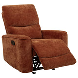 Navarro Chenille Upholstered Glider Recliner