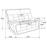 Hewitt Leather Upholstered Dual Power Recliner Chair Black