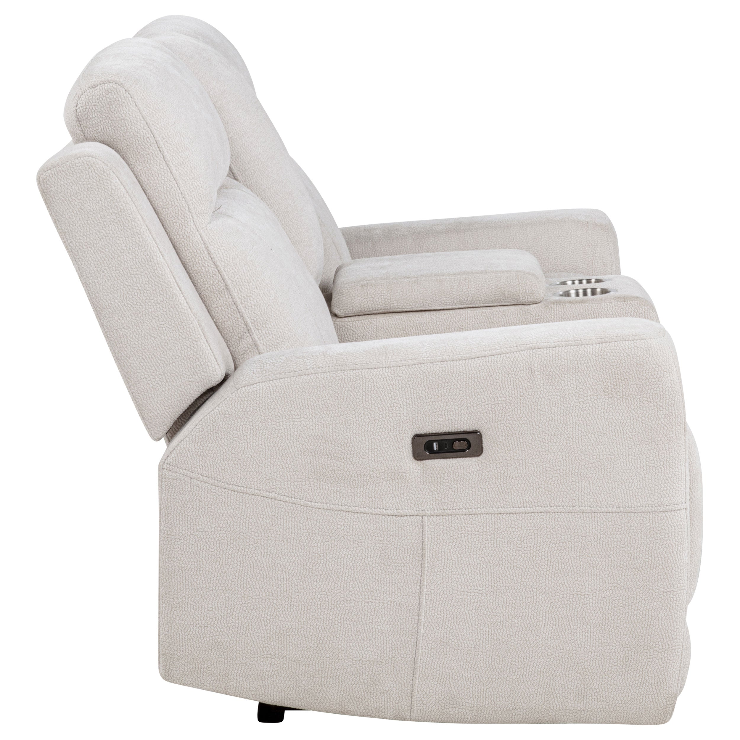 Kennett Chenille Upholstered Power Reclining Loveseat