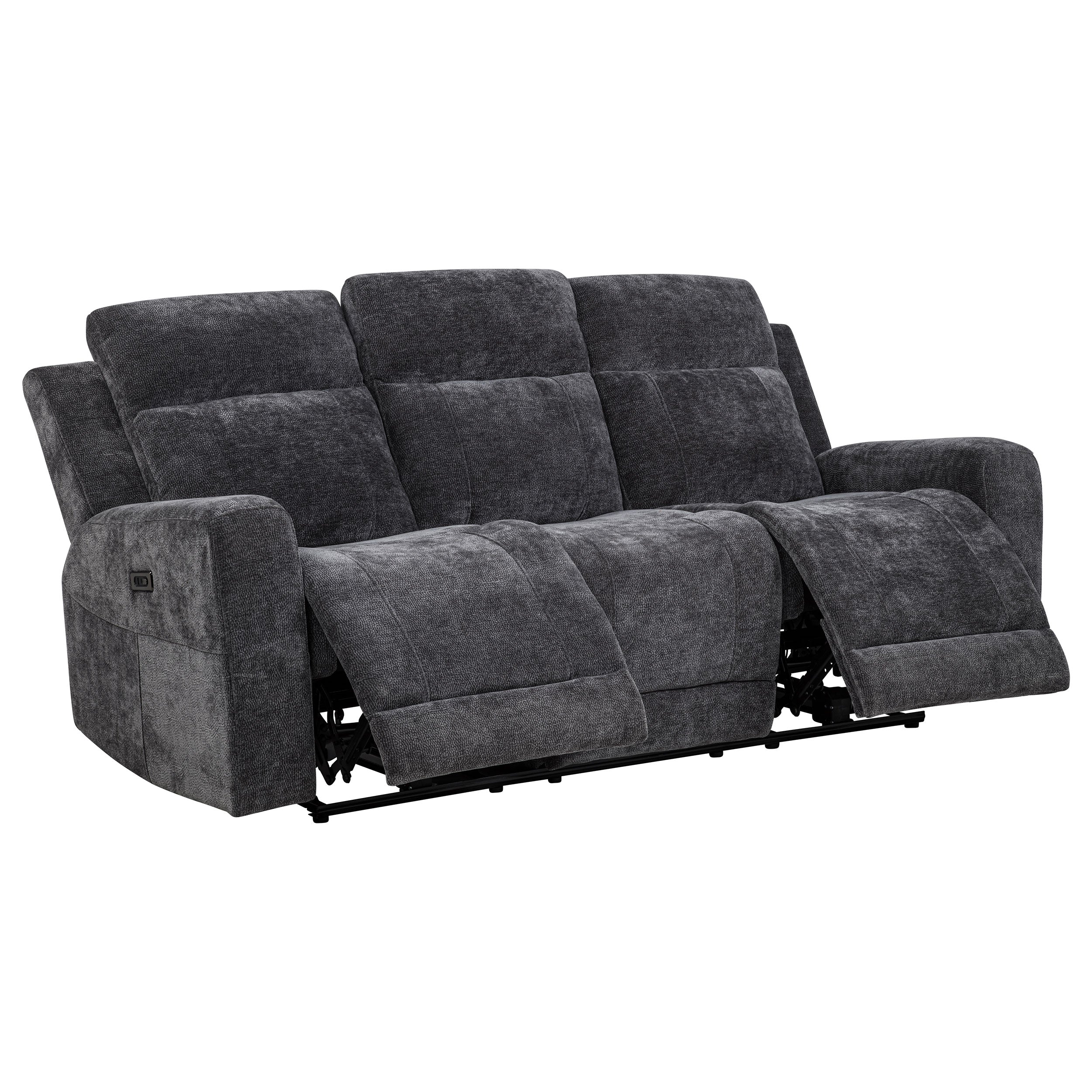Kennett Chenille Upholstered Power Reclining Sofa