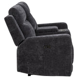 Kennett Chenille Upholstered Power Reclining Loveseat