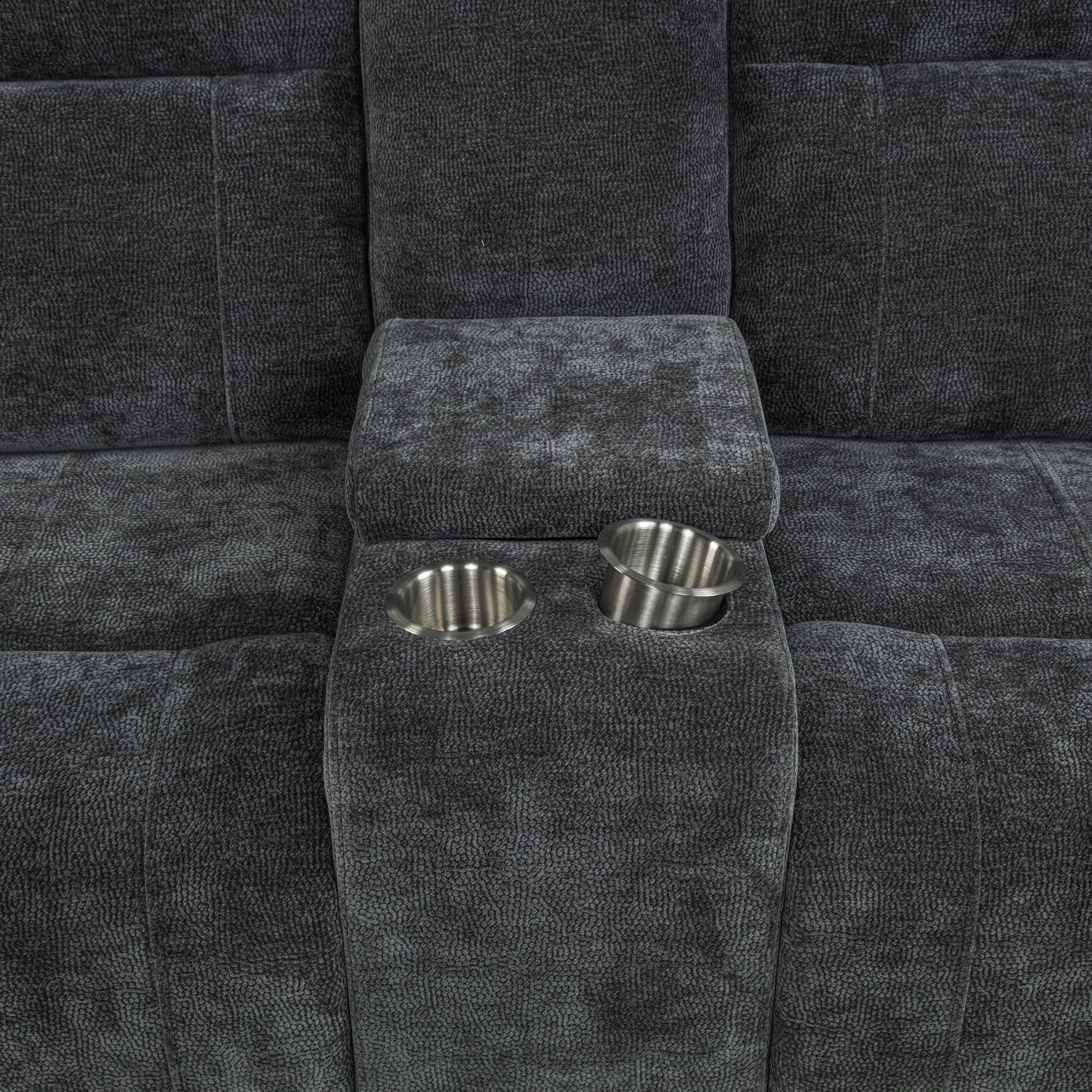 Kennett Chenille Upholstered Power Reclining Loveseat