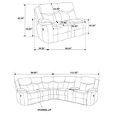 Sycamore Upholstered Power Reclining Sectional Sofa