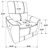Greenfield Upholstered Power Recliner Chair