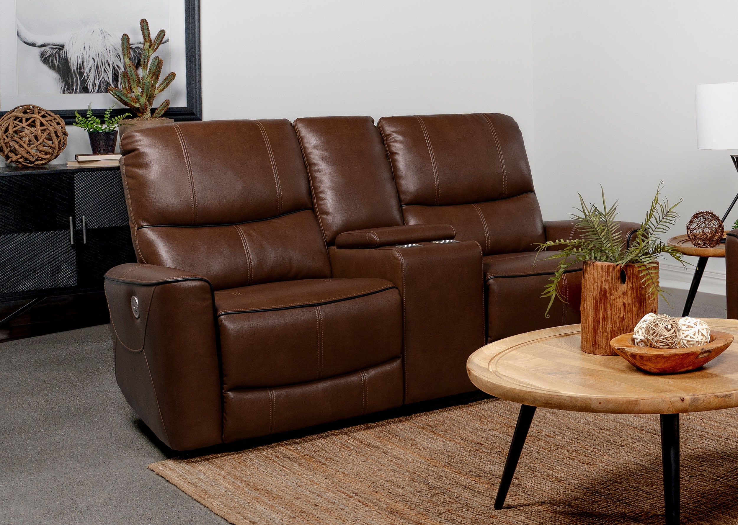 Greenfield Upholstered Power Reclining Loveseat