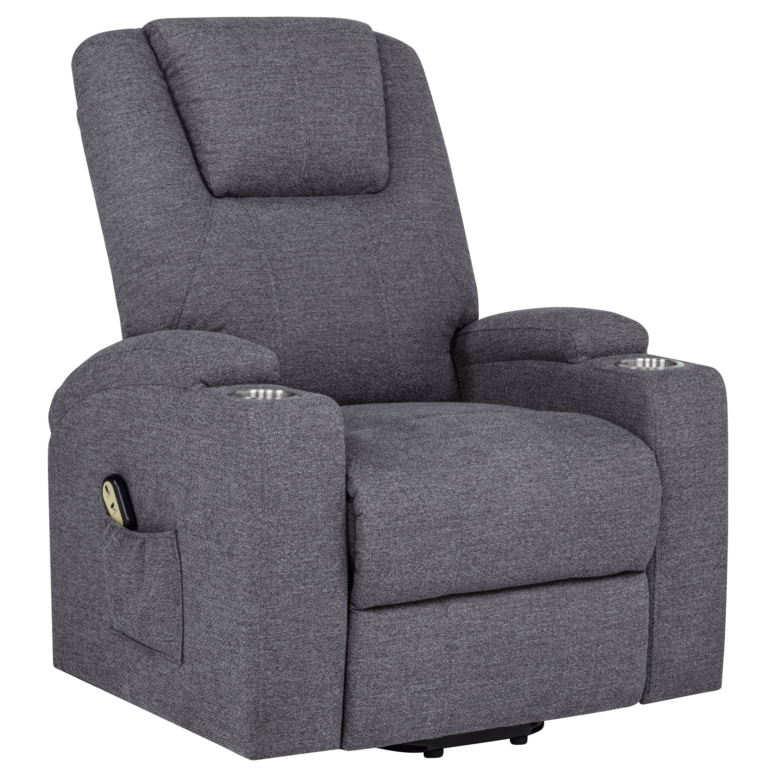 Louie Chenille Upholstered Power Lift Massage Chair