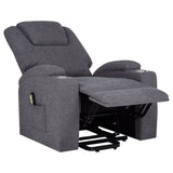 Louie Chenille Upholstered Power Lift Massage Chair