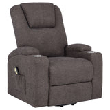 Louie Chenille Upholstered Power Lift Massage Chair