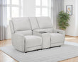 Sylmar Chenille Upholstered Power Reclining Loveseat Dove Grey