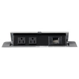 Conrad Upholstered Padded Arm Motion Sofa Set Grey