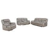 Greer Upholstered Reclining Sofa Set