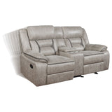 Greer Upholstered Motion Reclining Loveseat