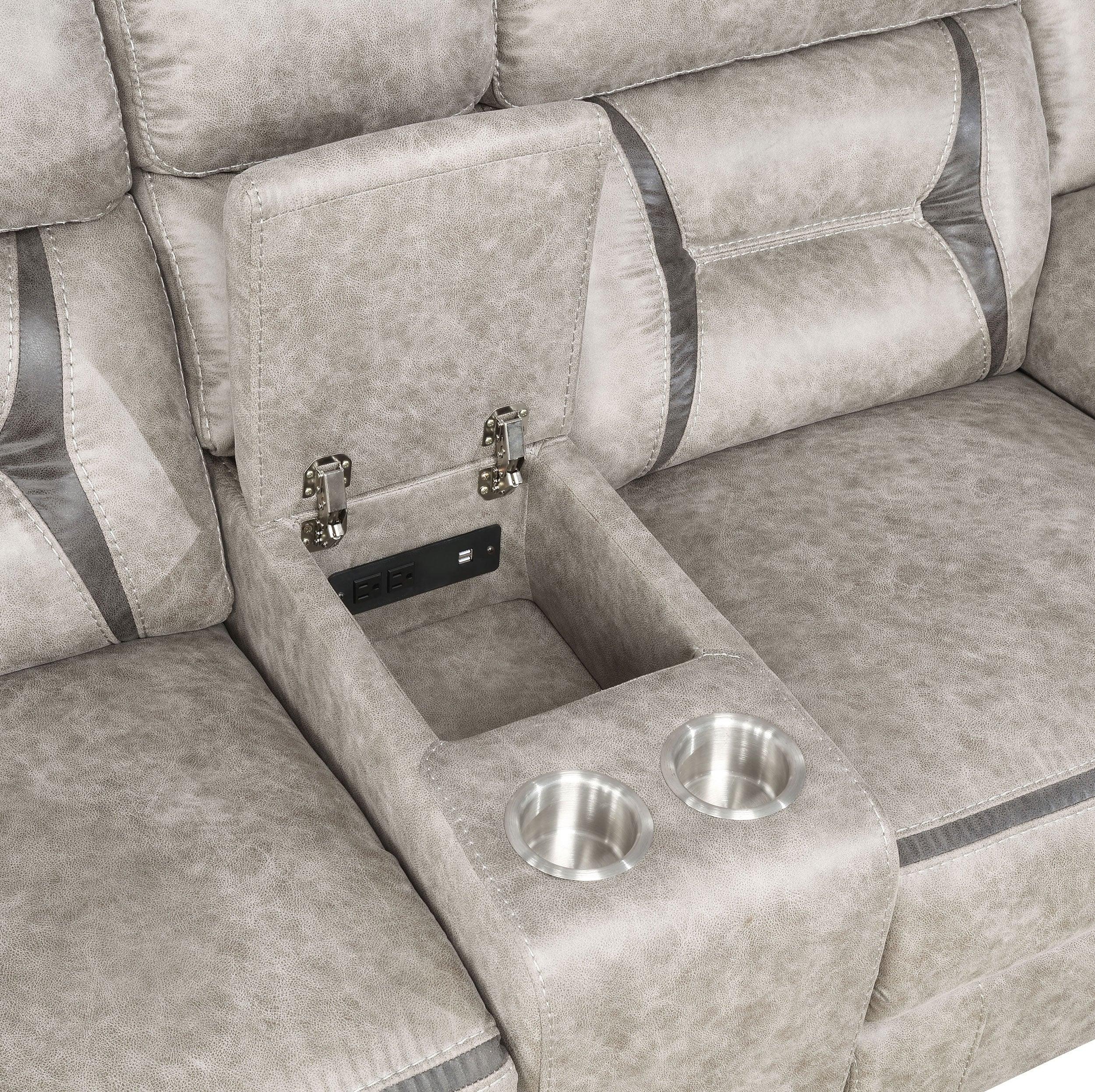 Greer Upholstered Motion Reclining Loveseat