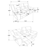 Greer Upholstered Motion Reclining Loveseat