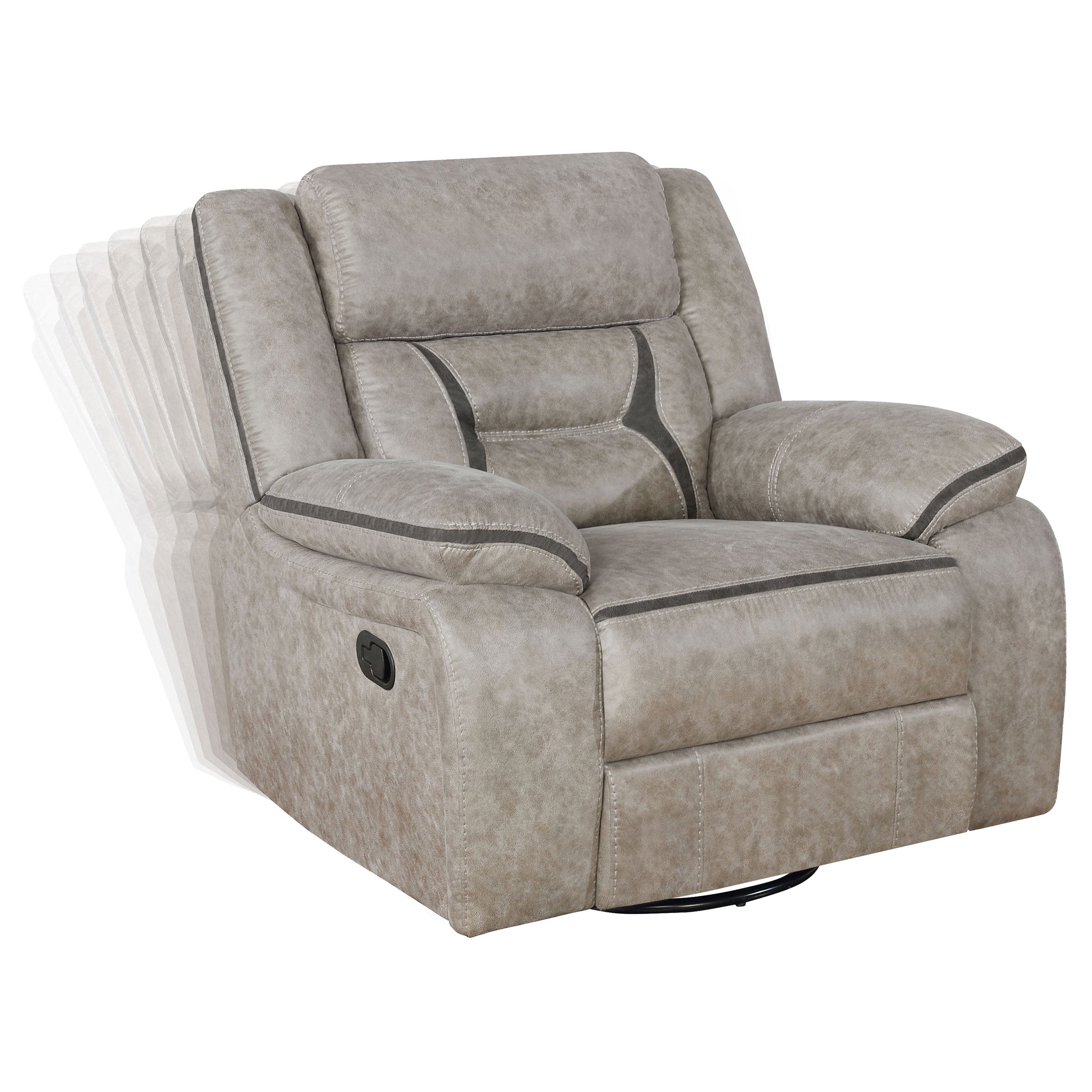 Greer Upholstered Swivel Glider Recliner Chair