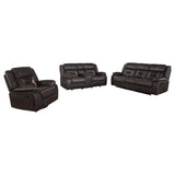 Greer Upholstered Reclining Sofa Set