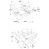 Greer Upholstered Motion Reclining Sofa