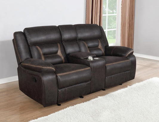 Greer Upholstered Motion Reclining Loveseat
