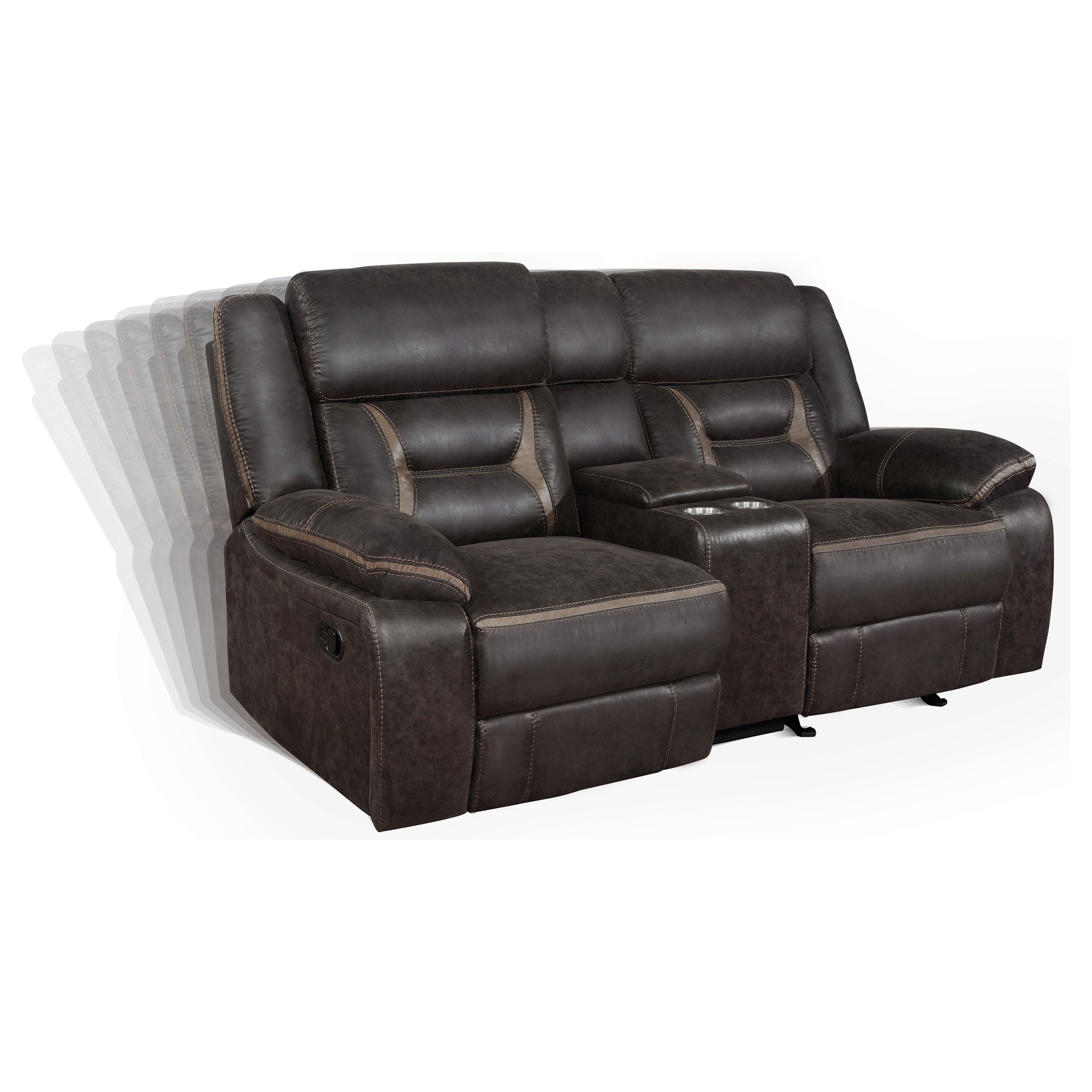 Greer Upholstered Motion Reclining Loveseat