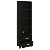 Lewes 4-shelf Engineered Wood Media Tower Cappuccino