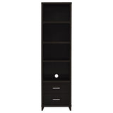 Lewes 4-shelf Engineered Wood Media Tower Cappuccino