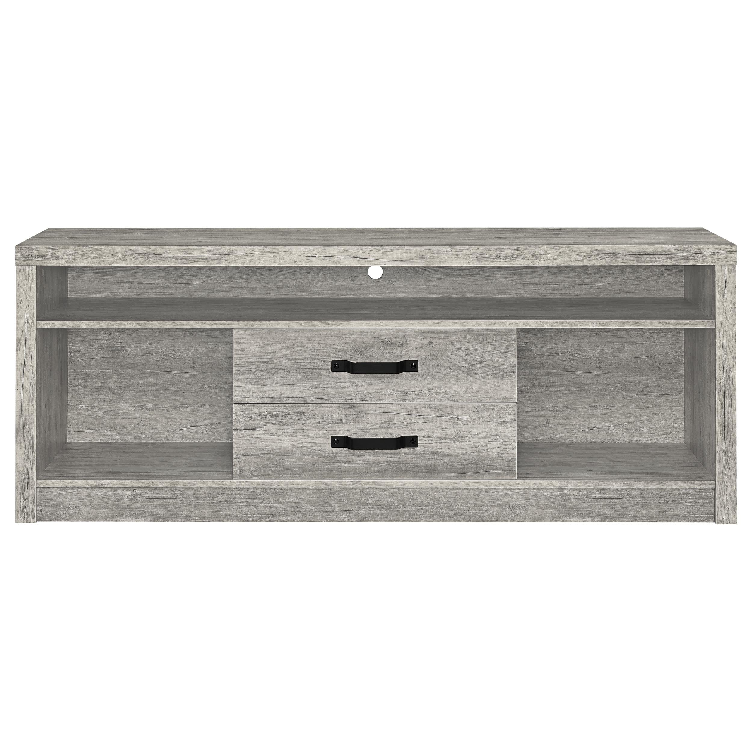 Burke 3-piece 59-inch TV Entertainment Center Grey Driftwood