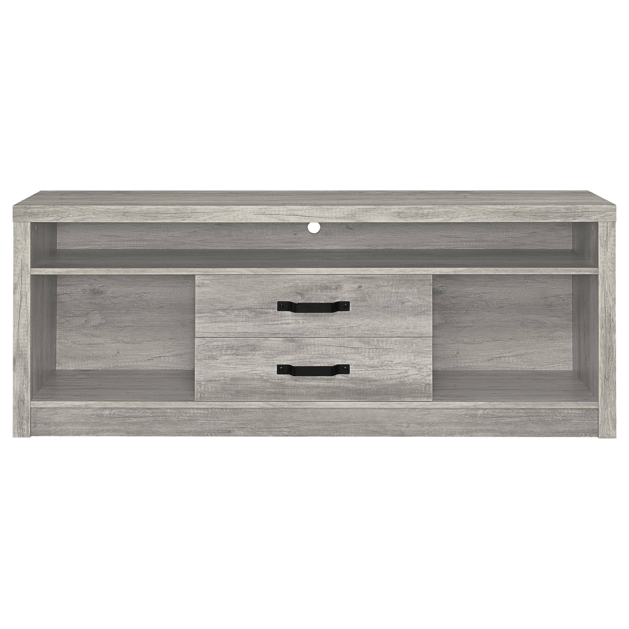 Burke 2-drawer Engineered Wood 59-inch TV Stand Grey Driftwood