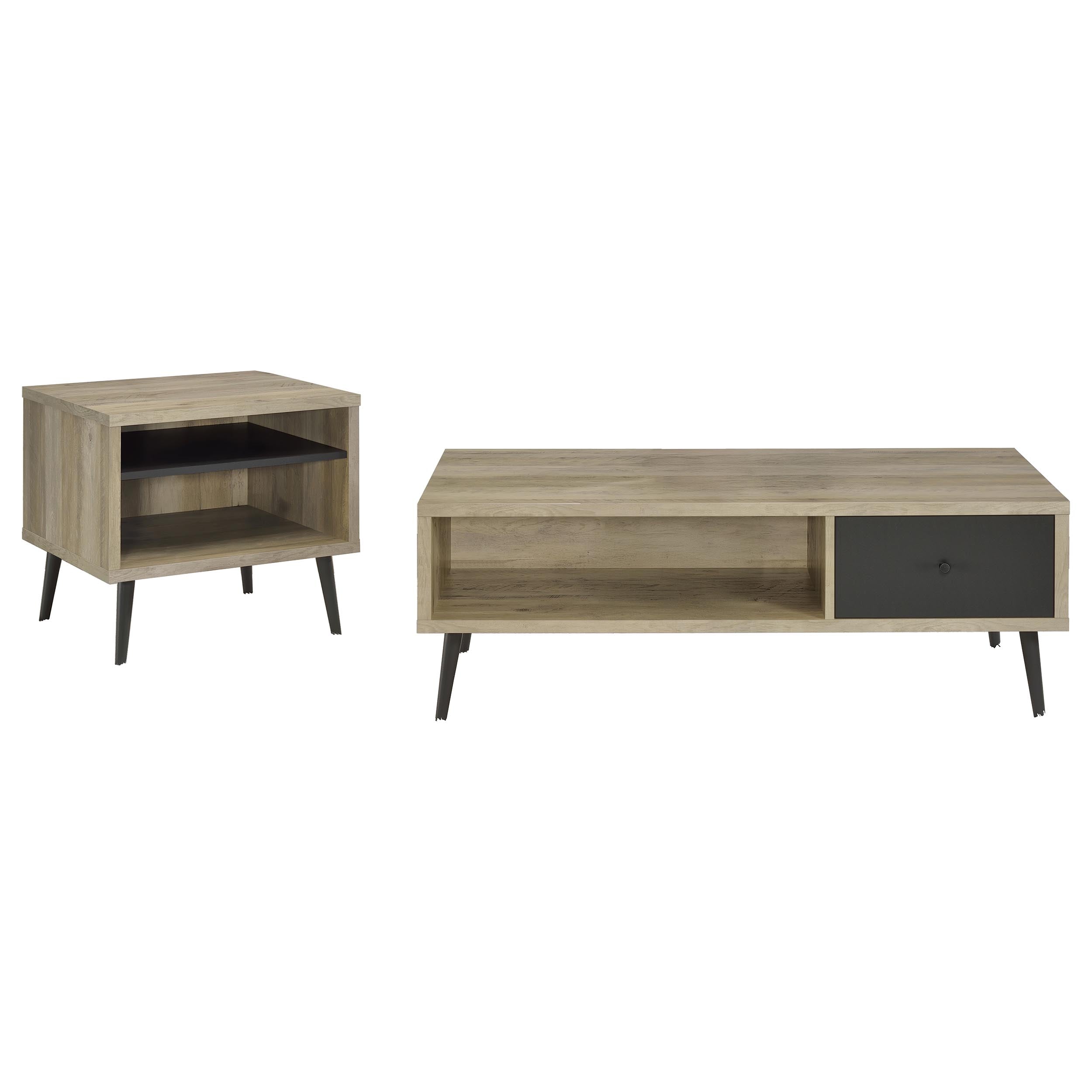 Welsh Coffee and End Table Set Distressed Pine
