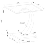 Pruitt Coffee and End Table Set Satin Silver