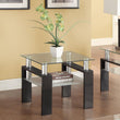Dyer 1-shelf Square Glass Top Side End Table