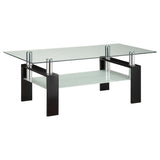 Dyer 1-shelf Rectangular Glass Top Coffee Table