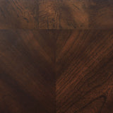 Laney Glass Top Coffee and End Table Set Dark Merlot