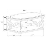 Laney Glass Top Coffee and End Table Set Dark Merlot