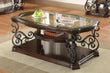 Laney 1-shelf Glass Top Rectangular Coffee Table Deep Merlot