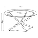 Brooke Round Coffee and End Table Set Brass