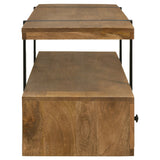 Otto 5-drawer Mango Wood 70-inch TV Stand Media Console Brown