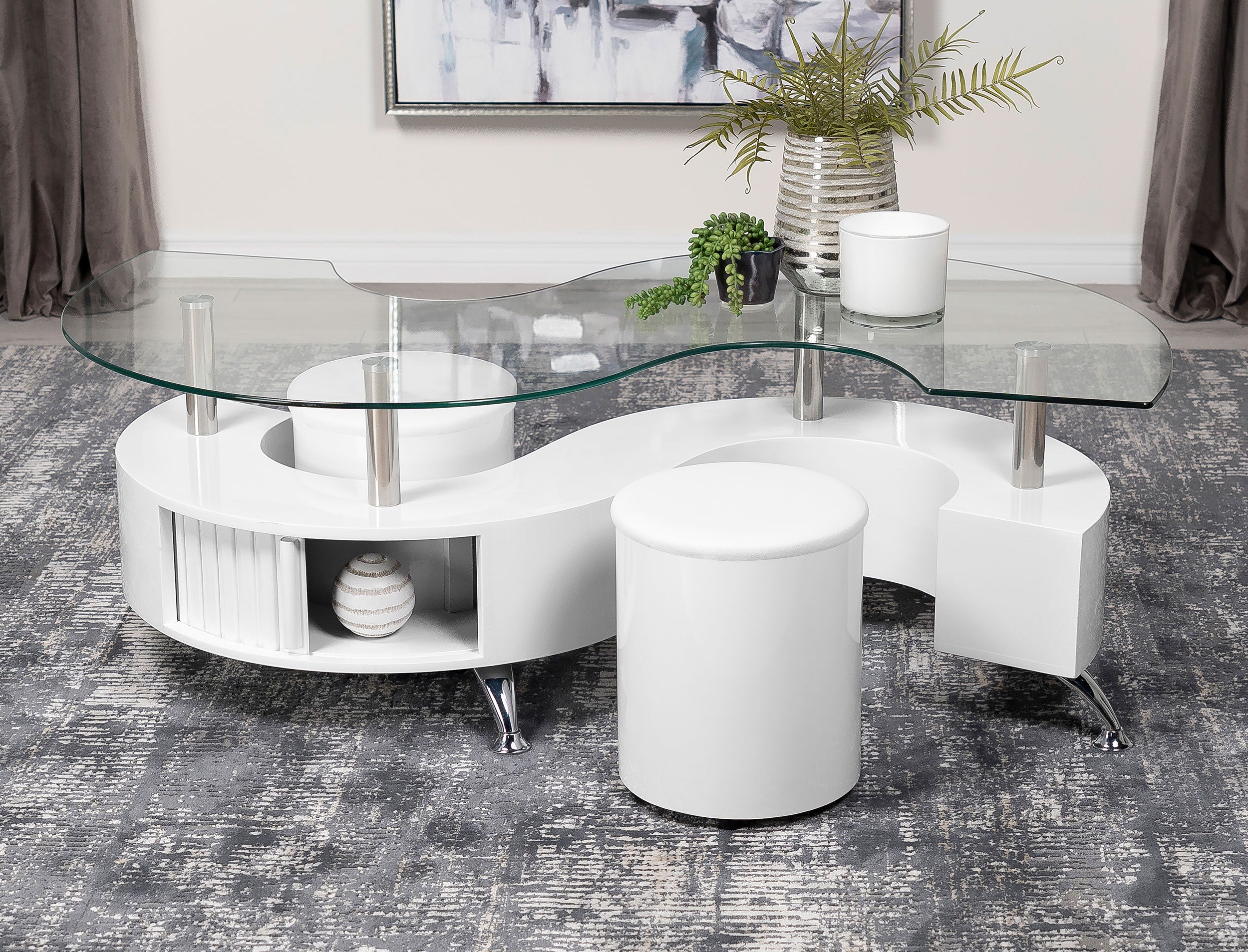 Buckley Coffee Table and Stools Set