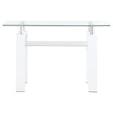 Dyer Rectangular Glass Top Entryway Sofa Console Table