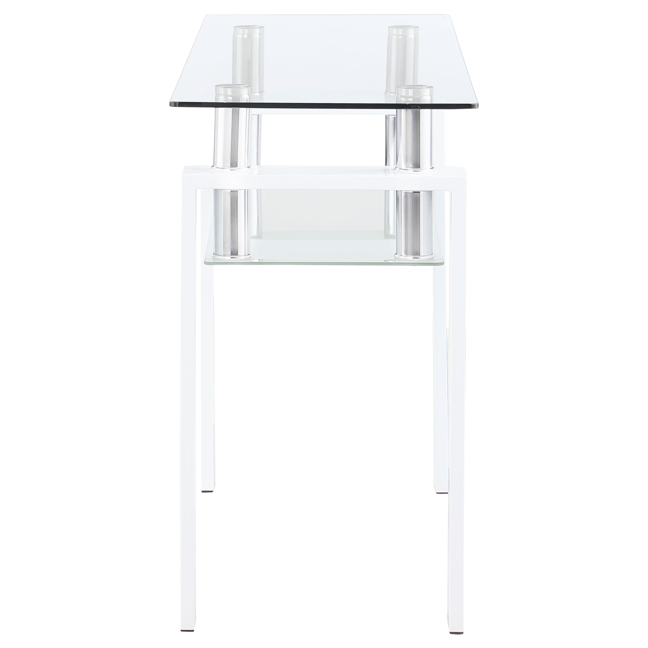 Dyer Rectangular Glass Top Entryway Sofa Console Table