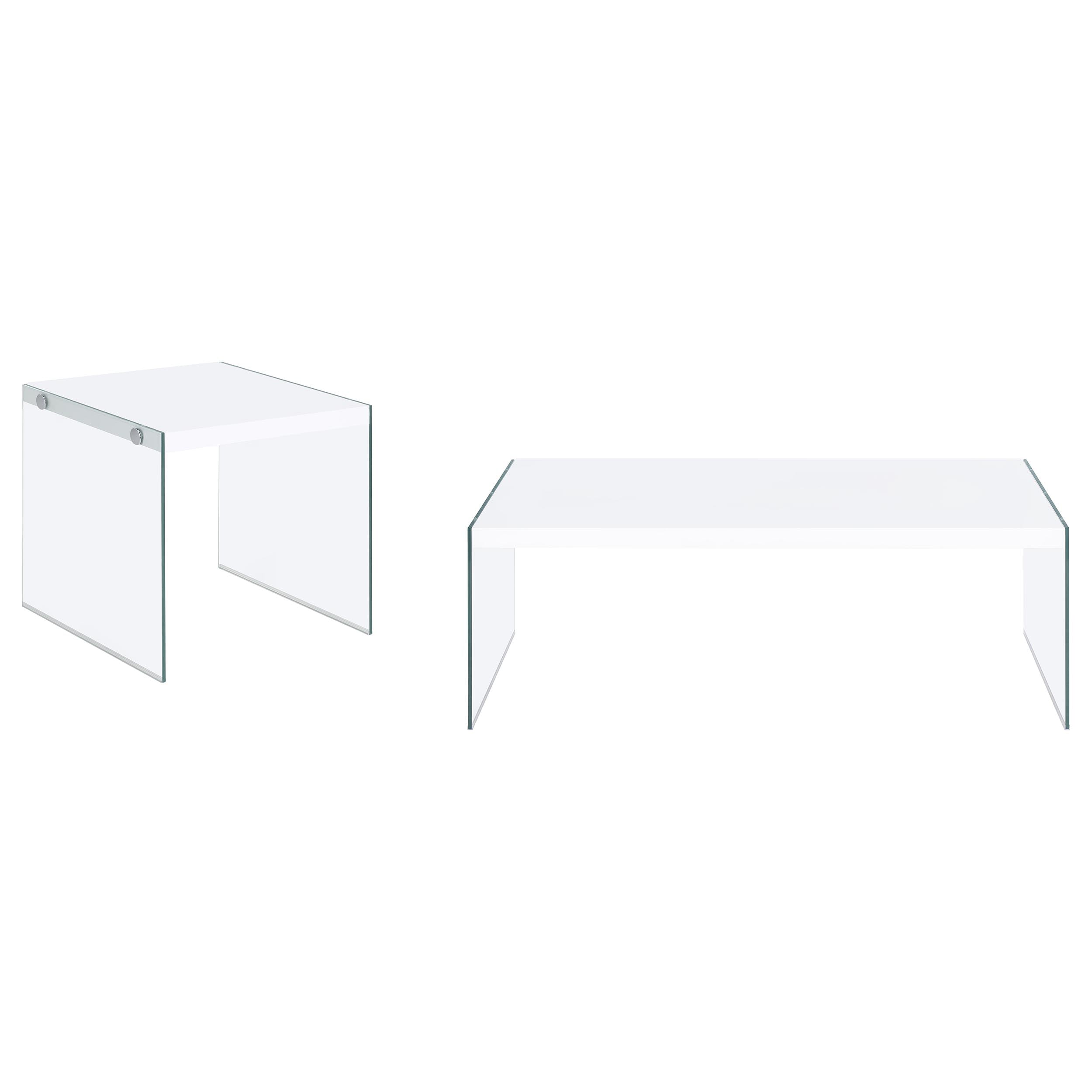 Opal Coffee and End Table Set High Gloss