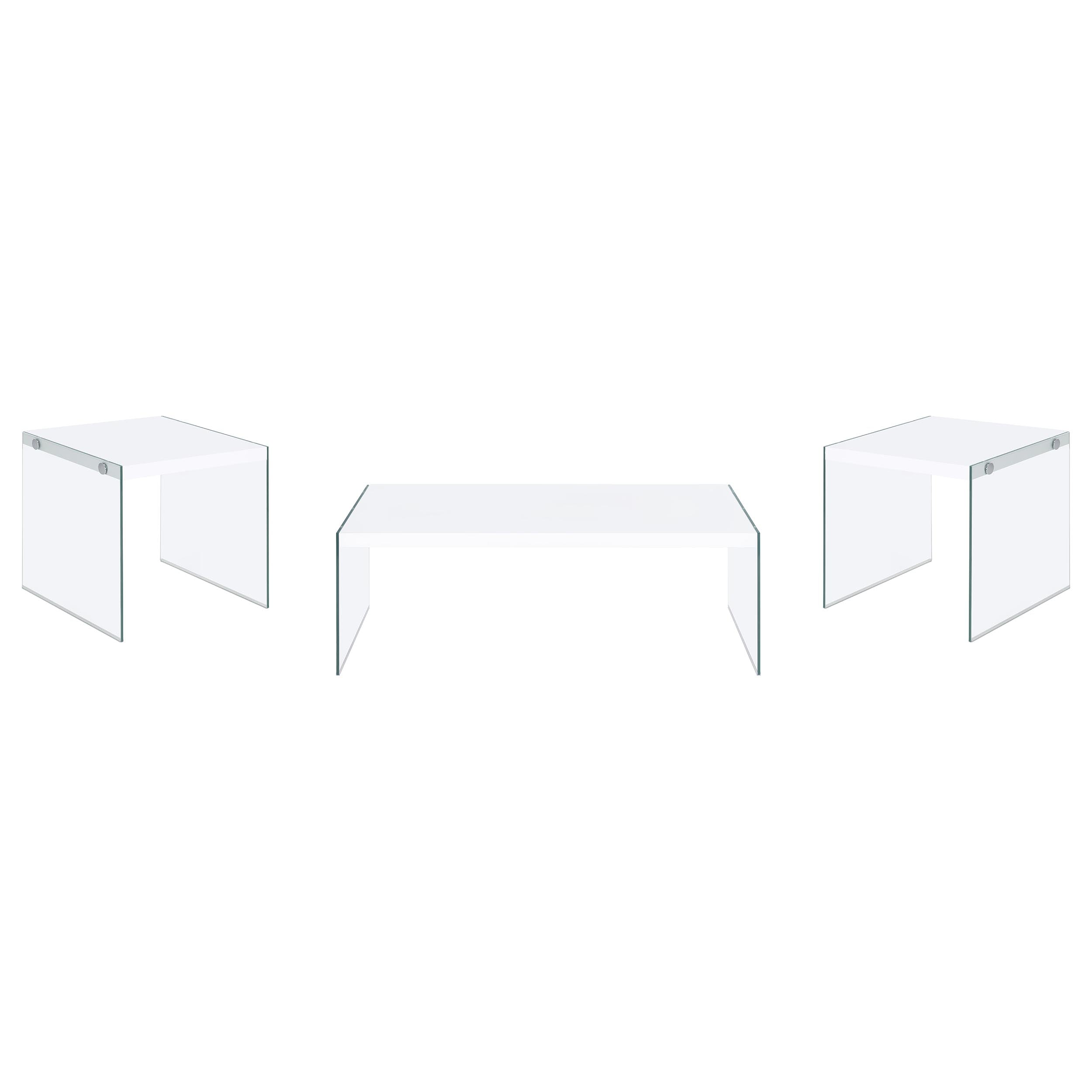 Opal Coffee and End Table Set High Gloss